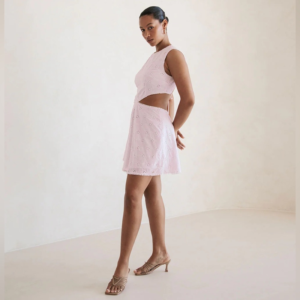 Sabo Skirt Light Pink Cutout Backless Dress